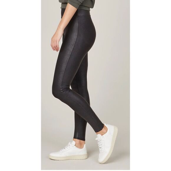 Spanx Faux Leather Leggings In Black Size S NWOT - Picture 3 of 6